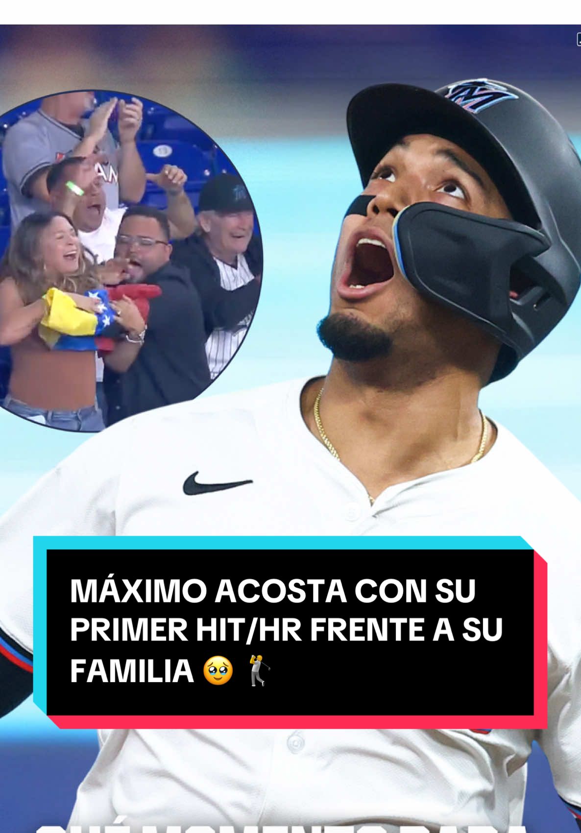 ¿Primer Hit, Primer HR, y frente a tu familia? ✅ 🥹 #latinos #beisbol #fyp 