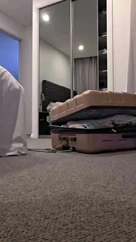 Me: I don’t overpack... Also me: full body weight required‼️ One suitcase down! one or two more to go 😬🫣🧳🦸‍♀️ #fyp #packing #suitcase #travel #clothes 
