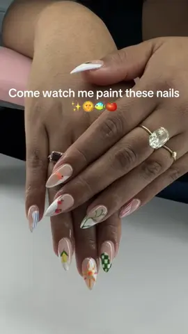 ✨🌞🐠🍅 #nails #gelxnails 