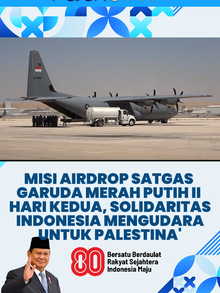 Solidaritas mengudara! Misi airdrop hari kedua Satgas Garuda Merah Putih II kembali menyalurkan bantuan untuk Palestina. Bukti nyata kepedulian Indonesia yang tak pernah padam.