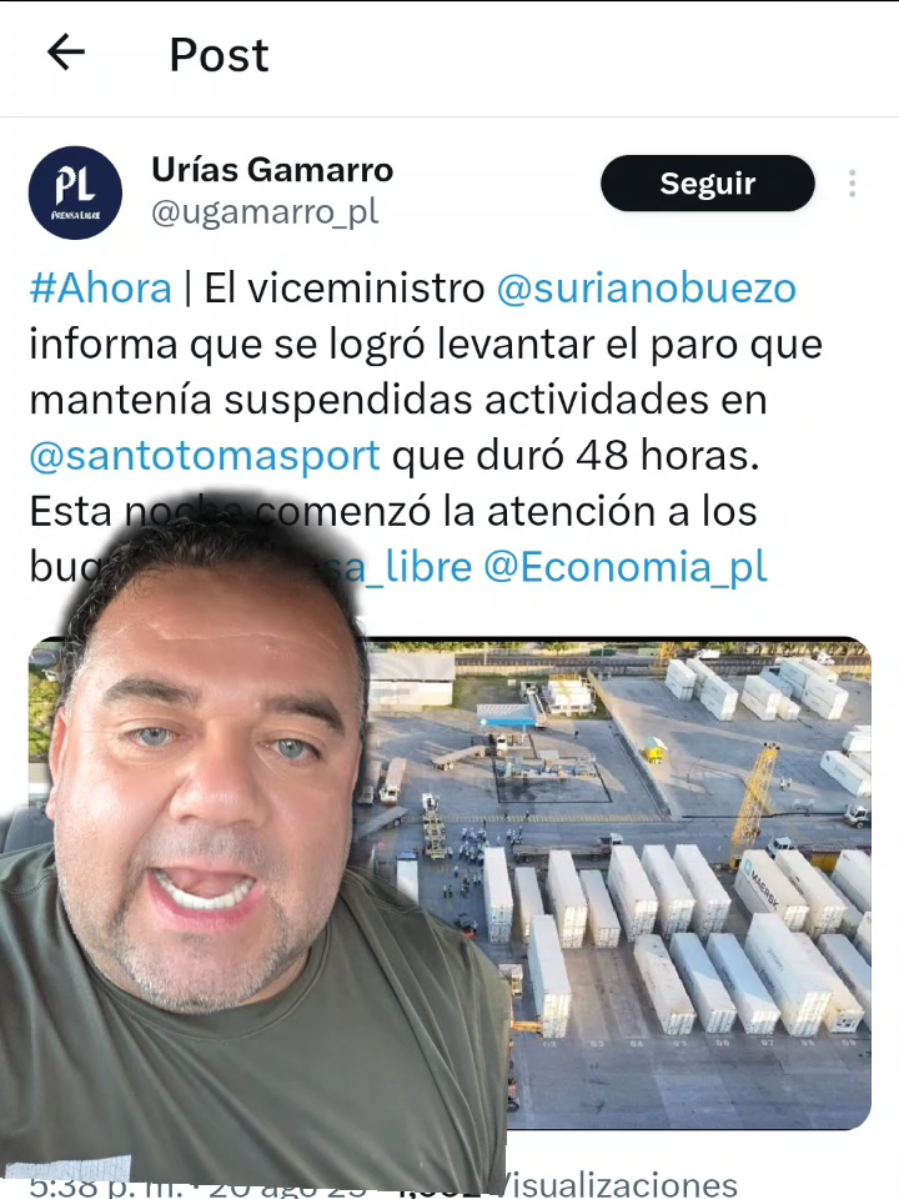 #greenscreen termina  huelga en pto. Santo Tomás de Castilla con una perdida de 30 millones de Dollares#guatemalacheck #GUATEMALTECOSENUSA #fyyyyyppppp #izabal_guatemala502🇬🇹🌴🌊 @Ely sk883 @VOCERO_DEL_PUEBLO_GT 