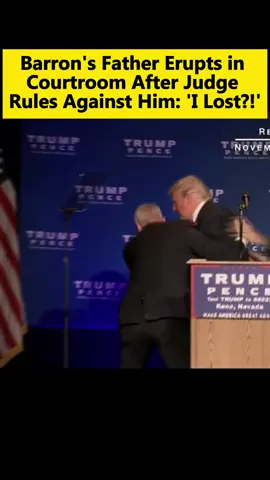 Barron's Father Erupts in Courtroom After Judge Rules Against Him: 'I Lost?!'#trump2024🇺🇸 #news #fentysuperbrandday 