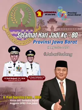 Anggota DPRD Provinsi Jawa Barat Bang H. Pradi Supriatna mendukung kebijakan Gubernur Bapak Aing untuk Jawa Barat Istimewa 
