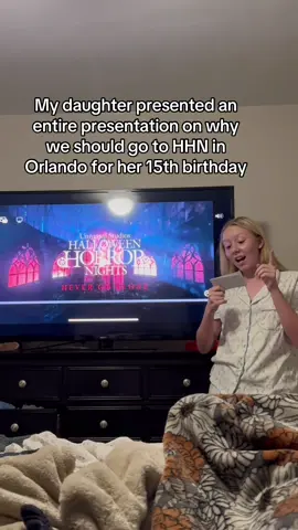 Gonna need a group vote… do we make this dream come true?! It was presented with pricing, timeline, places near by for fast food & the hotel stay information. A spooky season girls heart wants what a spooky seasons girl heart wants. Gotta respect the hustle but those prices 😖 #halloween #hhn #spookyseason #birthday #universalorlando 