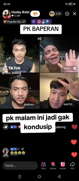 PK Baperan salah satu host. jadi rusak dunia perpkaan. sampai spender komal😝#tiktok #hiburan #pk 