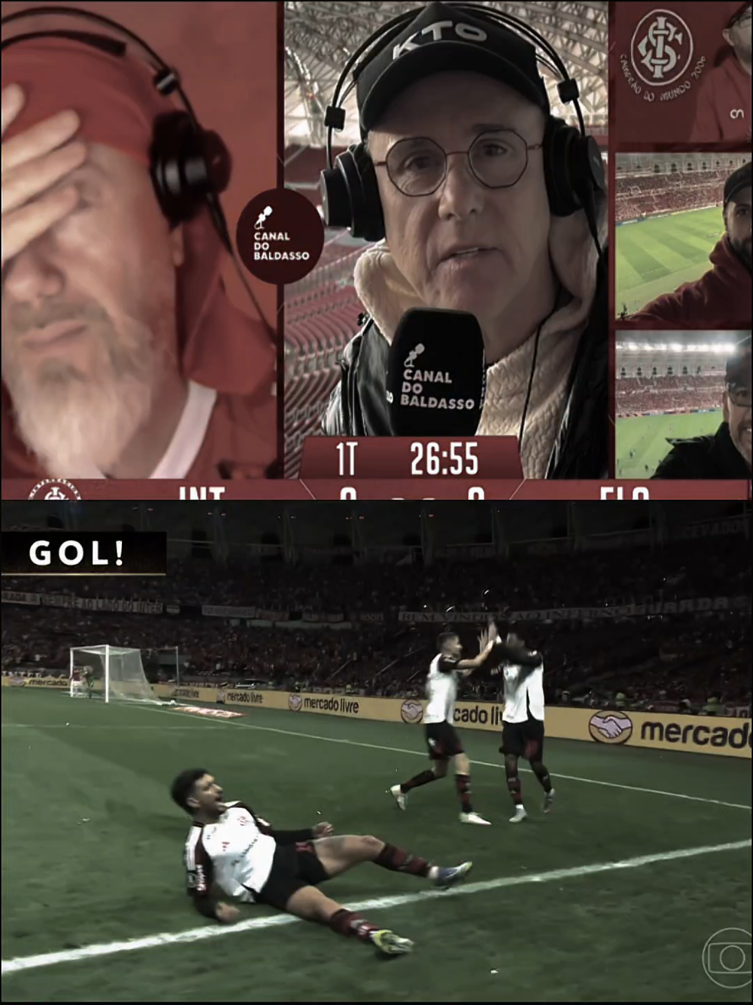Internacional 0x2 Flamengo, React! 💀🏴‍☠️ #flamengo #internacional #react  #libertadores #arrascaeta 