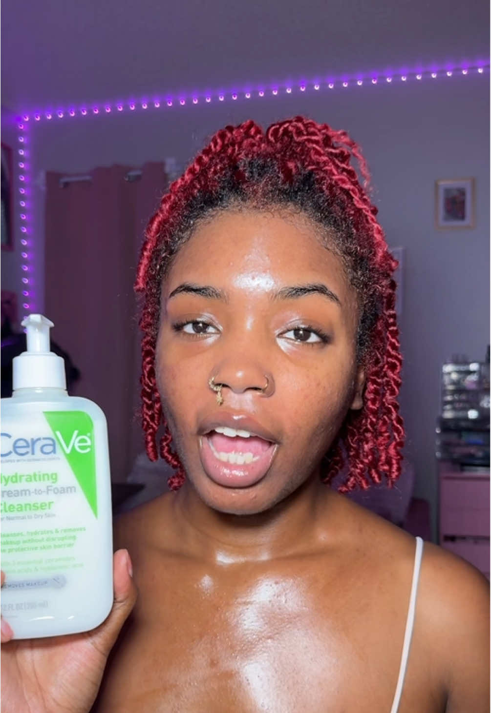 Years ago I used to just rush past the cleansing step and barely take 30 seconds to do it now I really enjoy it and am picky about my cleansers lol  @CeraVe hydrating cream to foam cleanser $16.99  #cerave #fyp #skincare #giftedbycerave 