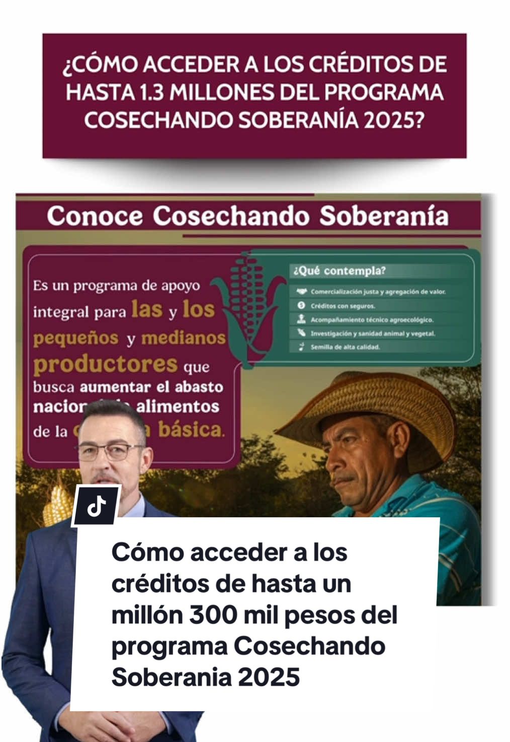 📢 ¡ATENCIÓN CAMPESINOS y PRODUCTORES DE MÉXICO! 🇲🇽 ¿Sabías que en el Programa Cosechando Soberanía 2025 puedes obtener créditos hasta 1 millón 300 mil pesos, con una tasa de interés no superior al 9%, casi la mitad de los niveles que manejan los bancos comerciales? 💰🌱 👉 ¡No te quedes fuera! Entérate cómo acceder, cuáles son los requisitos y si tú puedes solicitarlo. 🚜✅ ¡Toda la información está en el enlace de mi perfil! 🔗 Comenta “COSECHANDO” si te interesa, guarda este video y compártelo con quien lo necesite. 📲 #cosechandosoberanía #2025 #mexico #campesinosmexicanos #apoyo
