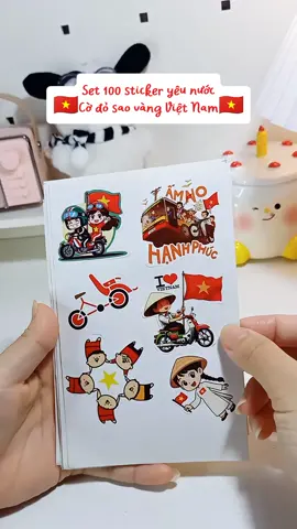 Set 100 sticker cờ đỏ sao vàng 🇻🇳🇻🇳🇻🇳 #stickervietnam #codosaovang #concertquocgia #quockhanh2025 #xh 