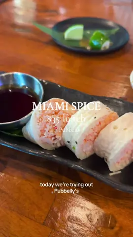 Pubbelly Miami spice lunch menu $35