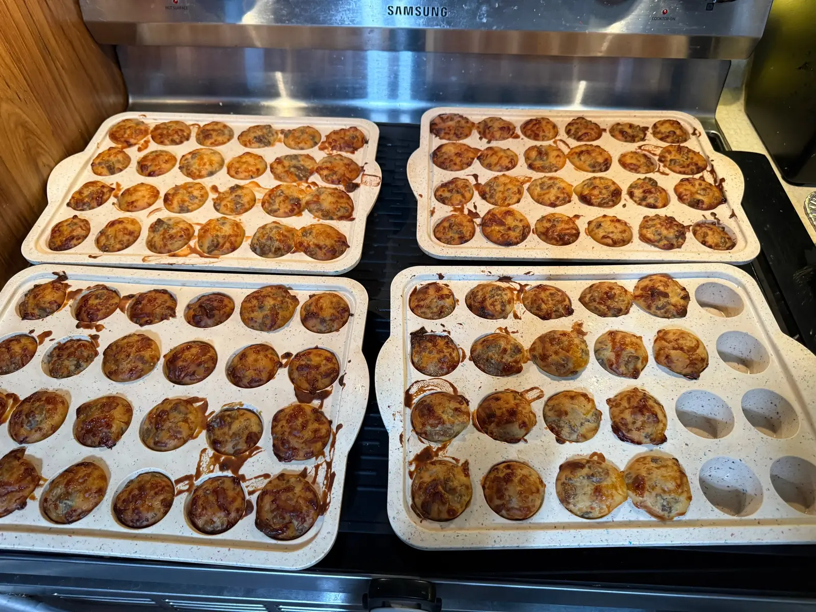Sausage cheese McGriddle bites , wild berry swim biscuits, sweet and smoky wings , sweet chili wings. More tomorrow 