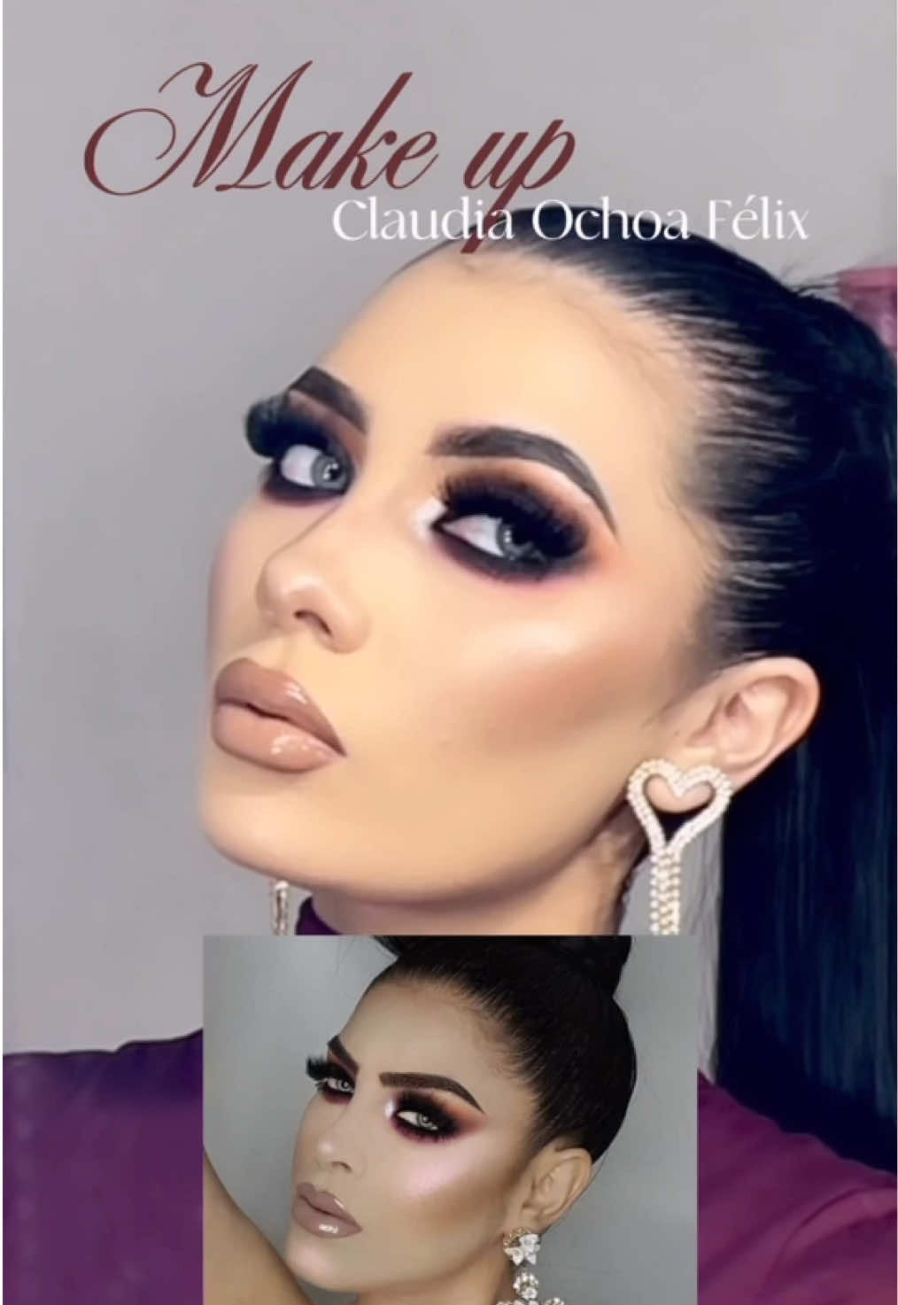 Ig: joannaalmendares 🖤#claudiaochoafelix #makeuptutorial #Makeup #makeupbuchon #fyp 