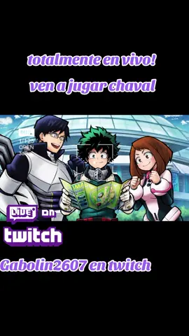 estamos en vivo! caele al stream chaval! juegas o que?  https://www.twitch.tv/gabolin2607?sr=a