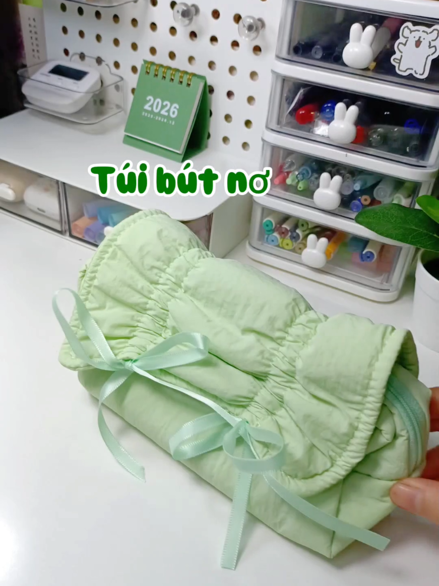 Túi bút nơ nhiều màu xinh xắn #tuibutdihoc #vanphongpham 