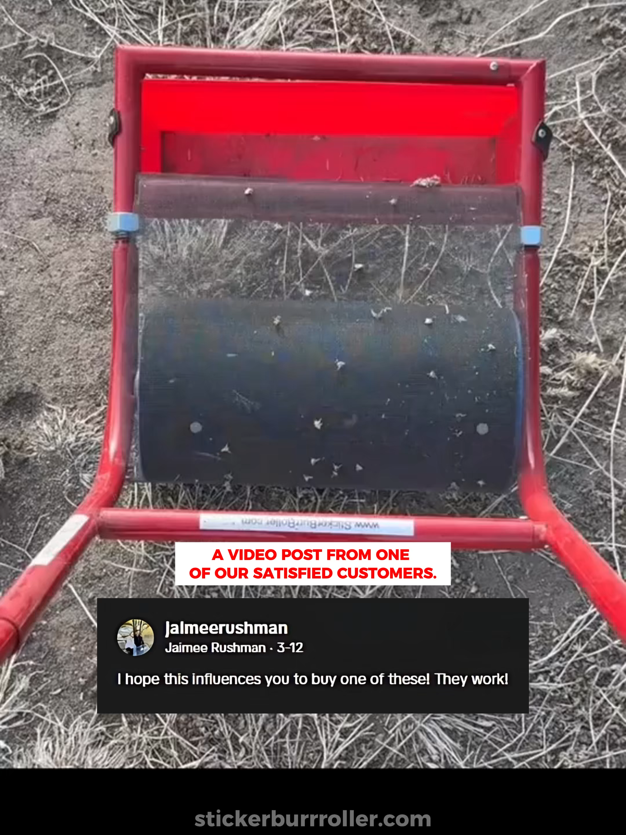 “They work!” 🙌 Shoutout to Jaimee for sharing this satisfying shot. The burrs didn’t stand a chance. #StickerBurrRoller #BurrBeGone #CustomerApproved #MadeInUSA