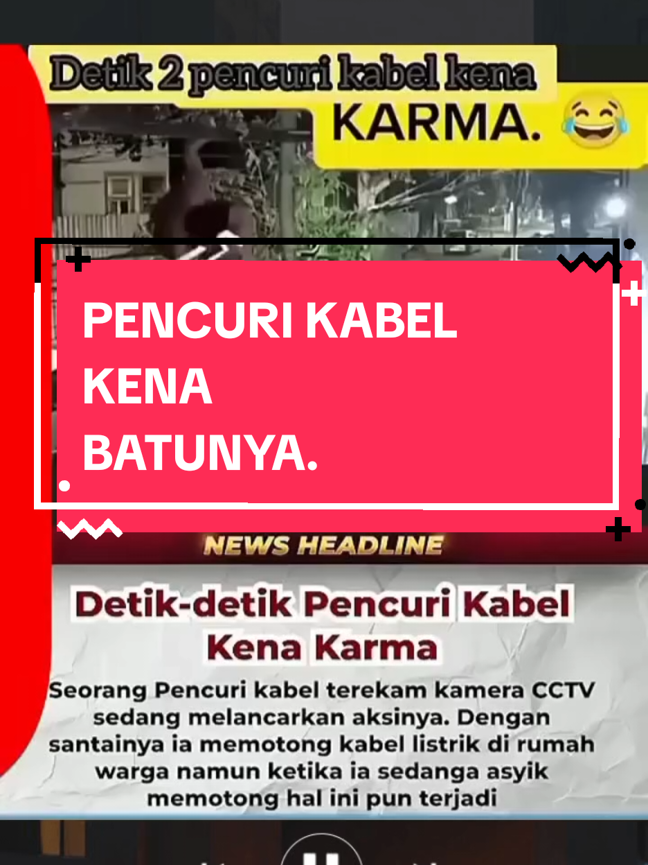 tragedi pencuri kabel #breakingnews #pencuri #kenabatunya #karma #fyp 