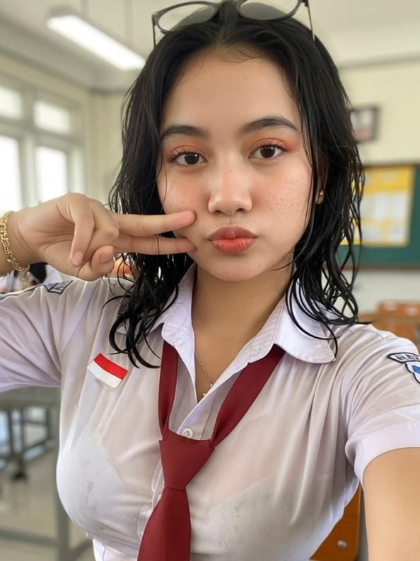 upss! seragamnya kekecilan🤭 #cantik #fyp #masukberanda #joget #tren 