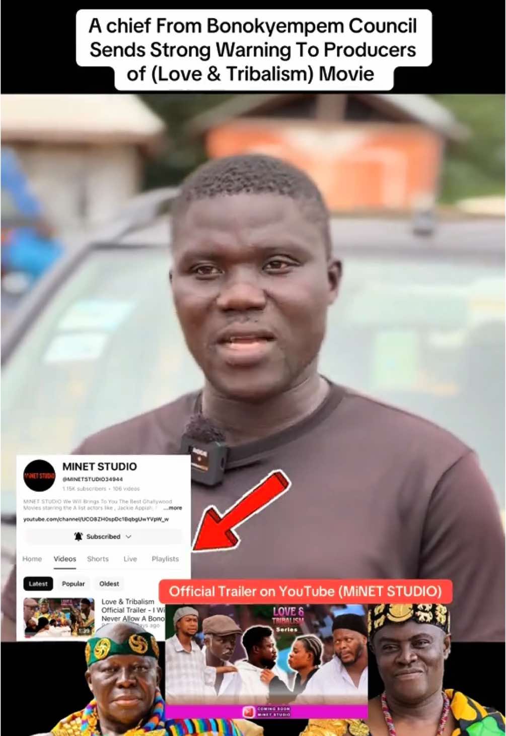 A chief From Bonokyempem Council Sends Strong Warning To Producers of (Love & Tribalism) #atadwecomedy #foreignermultimedia #fyp #bonokyempem #fyp #trend #foryou #foryoupage #viraltiktok #viral #movie #trailer #viralvideos 