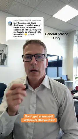 Replying to @raecendron are you charged 15% when you transition from Superannuation in accumulation mode when you were building up your superannuation across to an account based pension in retirement mode? The answer is absolutely not. Please watch this video for a quick explanation. #retirementplanning #superannuation #financialadvice #investing #fintokaustralia 