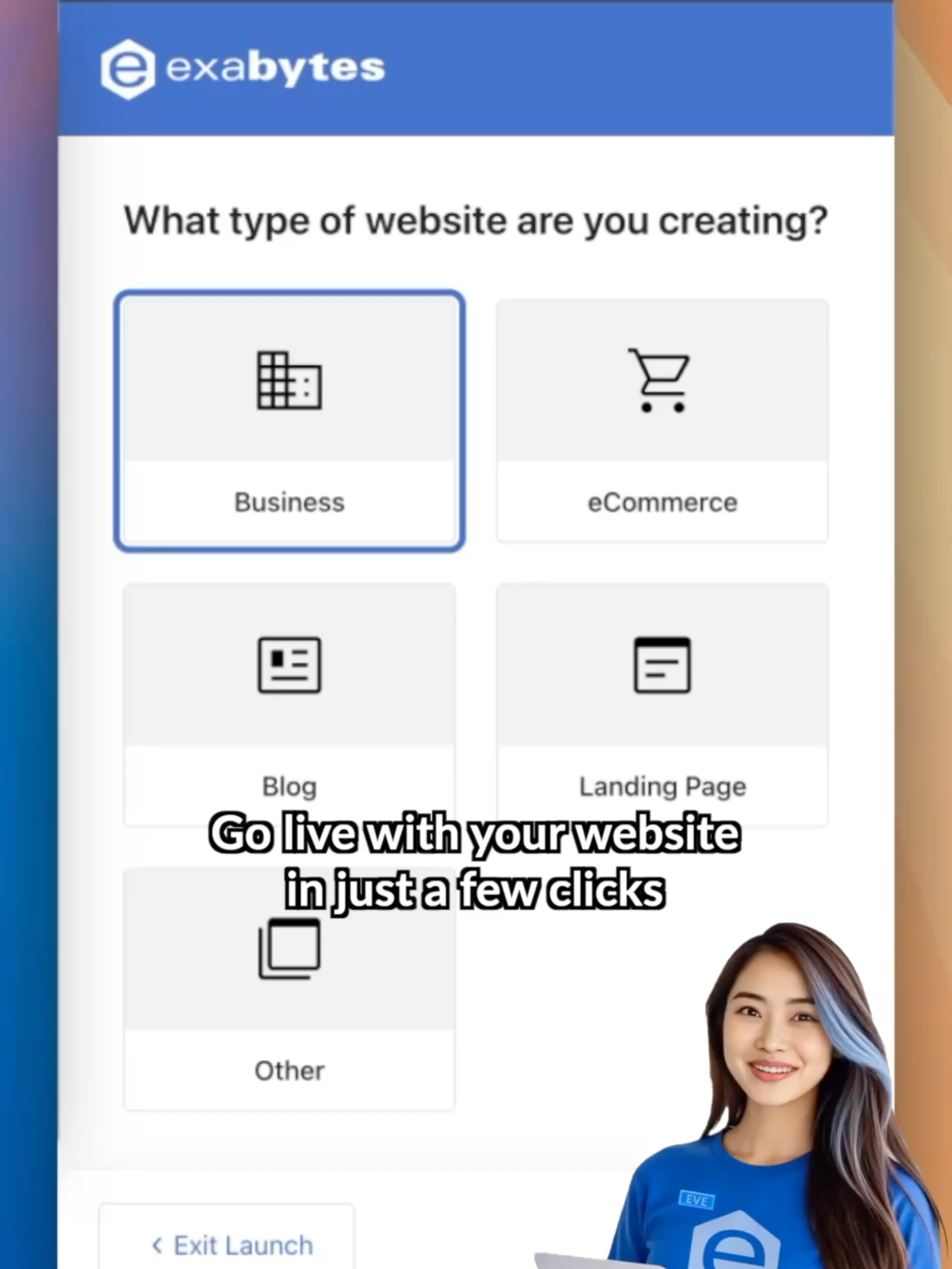 Go live with your website in just a few clicks. No complicated setup. No coding required. Once your AI-built website is ready—just hit publish. It’s that easy. You’re live on the internet. Fast. Seamless. Hassle-free. From idea to online in minutes. Try Exabytes AI Hosting today, or chat with Eve. Save RM250 on AI Hosting this Merdeka—plus get a FREE lifetime domain. *T&C Apply #Exabytes #GROWDigital