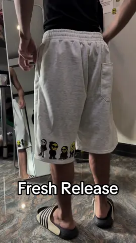 Medium and large (above the knee) XL/Jorts (Below the knee)   #jorts #jortsoutfit #sweatshorts #silencetee #shorts 