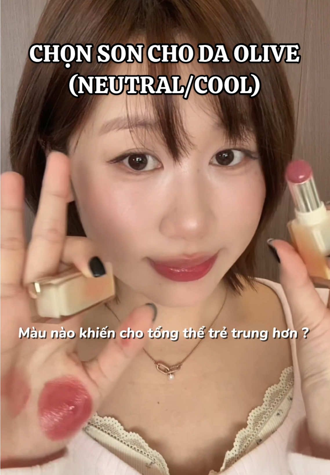 Màu son xinh cho da olive (neutral/cool) #makeup #joocyee #goclamdep #sonbong #daolive