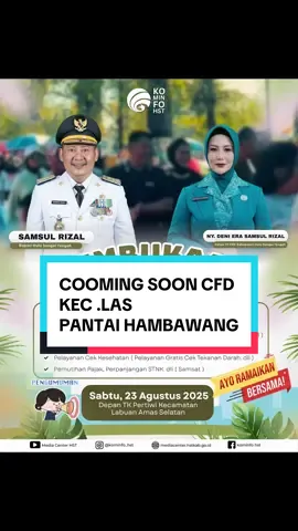 COOMING SOON PEMBUKAAN CFD ( CAR FREE DAY ) DI KEC. LAS - PANTAI HAMBAWANG - HULU SUNGAI TENGAH  #cfd #carfreeday #kuliner #bazar #fyp