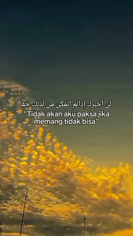 لن أجبرك إذالم اتمكن من لذلك حقا#fyp #qountesarabic #syaircinta #sanset #awan 