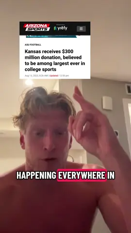 KU w/ the cool 300 milly #nil #collegesports 