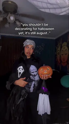 the gag is, I have some that stay out year round 🤘🏽🎃 halloween is a lifestyle lol #spookyseason #halloweendecor #ghostface #arttheclown #horrortok 