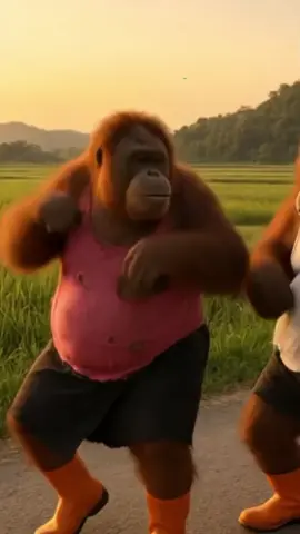 LAGI MUSIM JOGED GAK JELAS #fyppppppppppppppppppppppp #creatorsearchinsights #funny #orangutan 