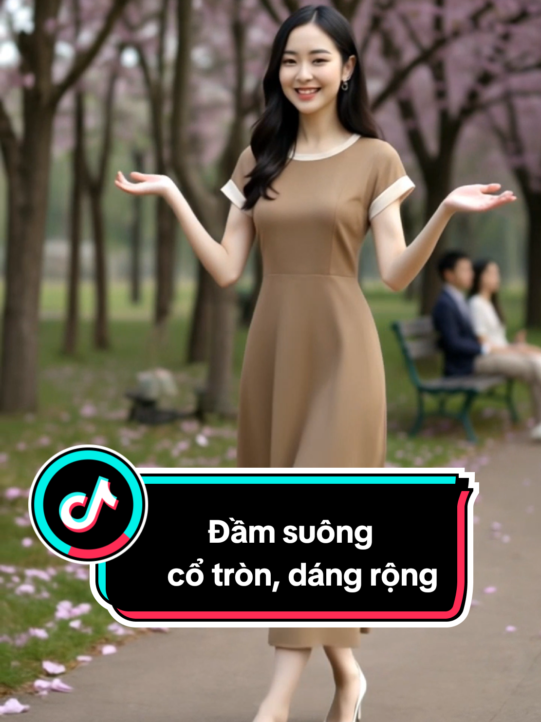 Đầm suông nữ, cổ tròn, dáng rộng. #dam #vay #damsuong #vaysuong #linhlinhshop17 