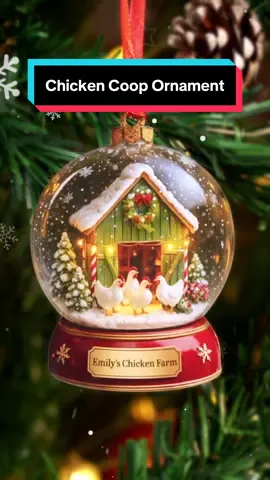 When your hens get their own ornament 😂❤️ #pawfecthouse #personalizedgifts #farmlife #chickenfarm #christmas