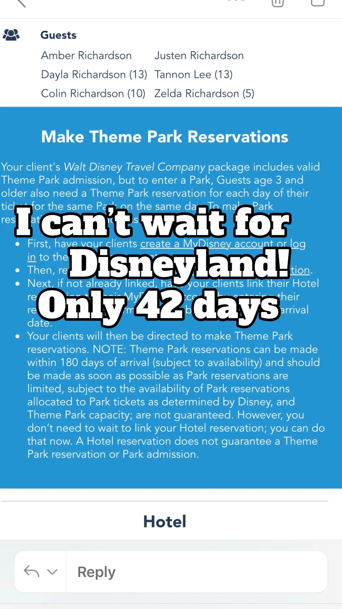 Only 42 days until #disneyland @𝓓𝓪𝔂𝓵𝓪. @BigBallerLee 