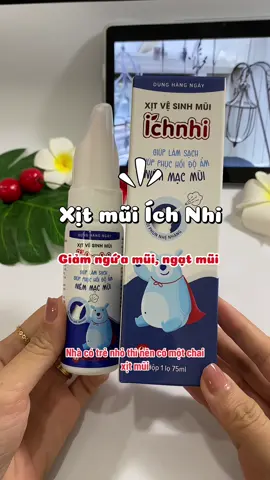 Xịt mũi Ích Nhi giúp làm giảm ngứa mũi, nghẹt mũi cho bé. Giúp bé ngủ ngon giấc hơn #xitmuiichnhi #xitmuichobe #giamngatmui #vesinhmuichobe #methancuany 