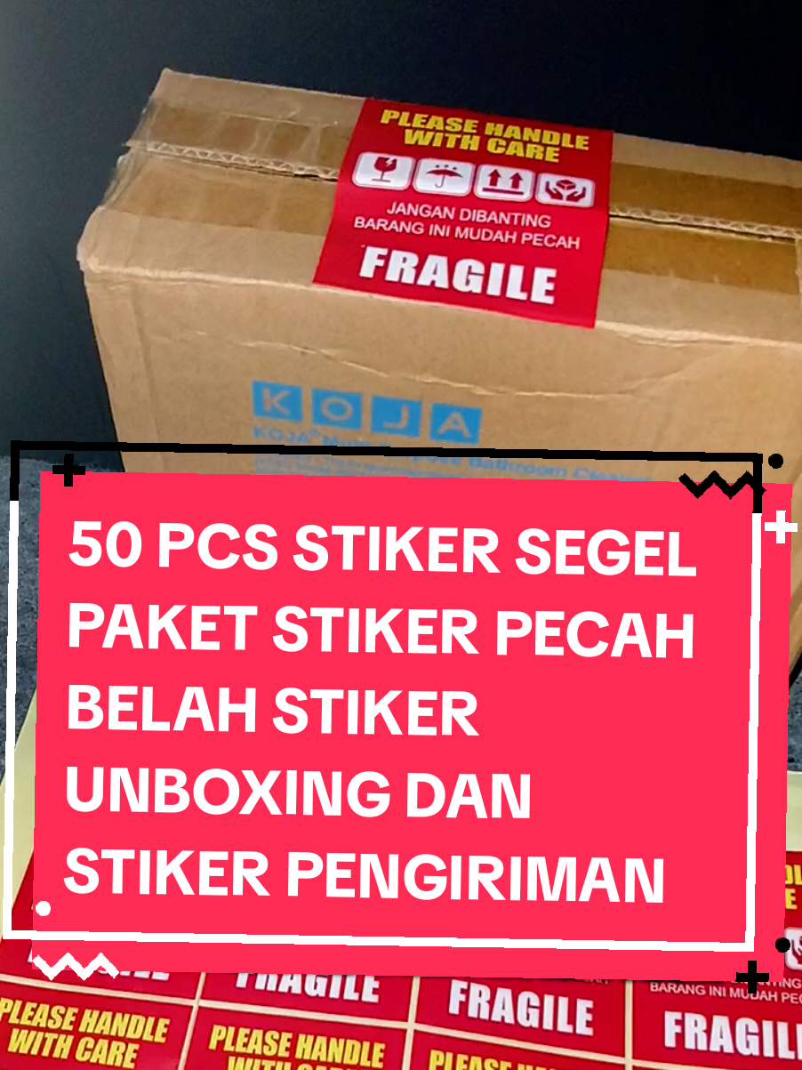 Paket 50 pcs stiker label Segel paket stiker pecah belah stiker unboxing Dan stiker pengiriman  #Labelpaket #stikerpacking  #stikerfragile #fragile #olshopmursh 