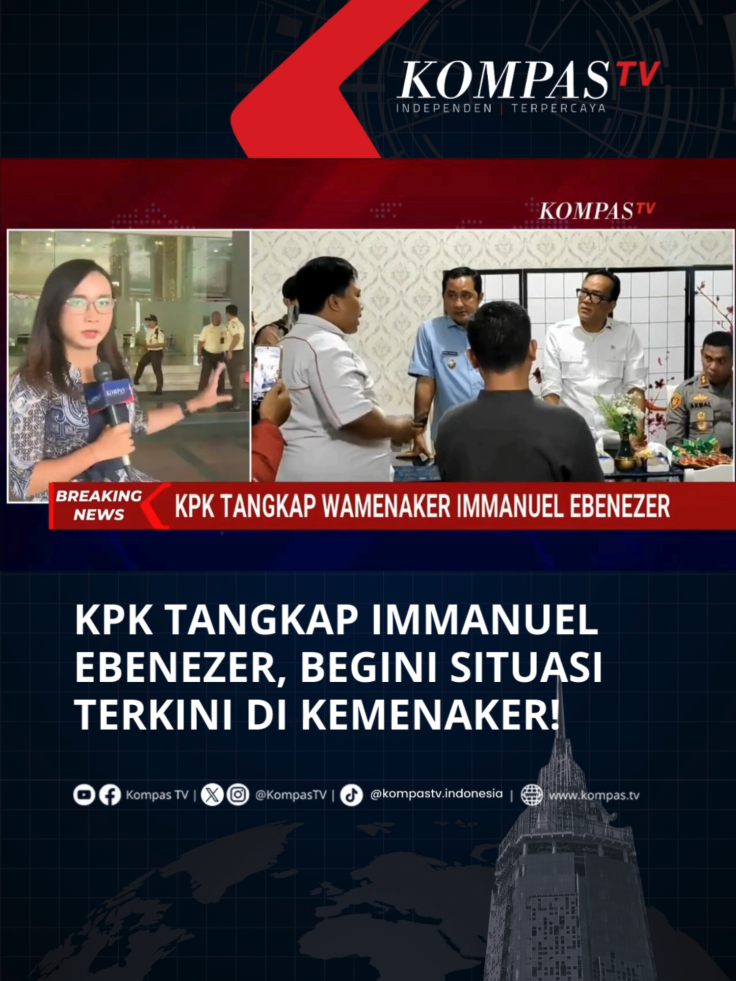 KPK melakukan Operasi Tangkap Tangan (OTT) pada Wamenaker Immanuel Ebenezer alias Noel pada Rabu (20/8/2025) malam. Wamenaker Immanuel Ebenezer terkena OTT KPK ini terkait dengan kasus pemerasan terhadap perusahaan dalam pengurusan sertifikat K3 (Keselamatan dan Kesehatan Kerja). Selain Immanuel, dikabarkan ada juga pejabat eselon 2 yang diamankan dalam operasi tangkap tangan. Tuliskan komentarmu dan dapatkan berita terkini lainnya di www.kompas.tv serta youtube.com/kompastv #TikTokBerita