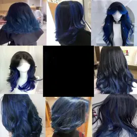 my type color hair style 💙 #bluehair #4u #fyp #masukberanda #fyp 