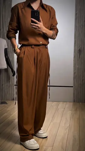 Sét bộ màu nâu tây #quanao #quanaonam #fashion #quan #aosomi 