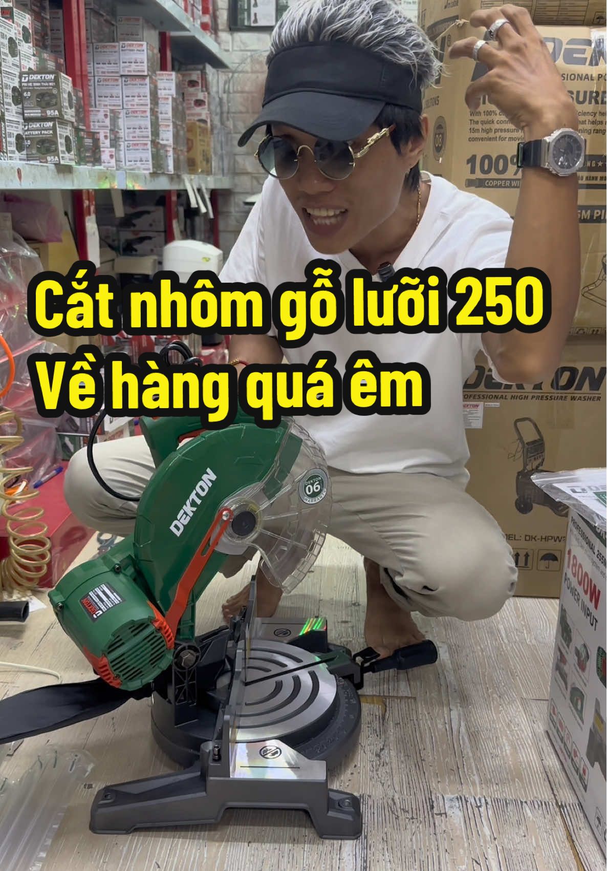 Cắt nhôm gỗ lưỡi 250 về lô mới quá đã #tymmaypin #shopcuatym #maycatnhom #maycatgo #maycat 