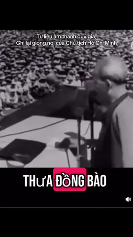 Lời của Bác vang vọng mãi đến muôn đời 🫶🇻🇳 Tư liệu âm thanh quý giá,ghi lại giọng nói của chủ tịch Hồ Chí Minh trong bài phát biểu của Bác Hồ tại cuộc mít tinh với nhân dân Hà Nội để thông qua bản hiến pháp mới sau kì họp Quốc Hội khóa 1 vào ngày 31/12/1959. “Cảm ơn “ đây là từ được nhắc đi nhắc lại nhiều nhất.🇻🇳🇻🇳🇻🇳