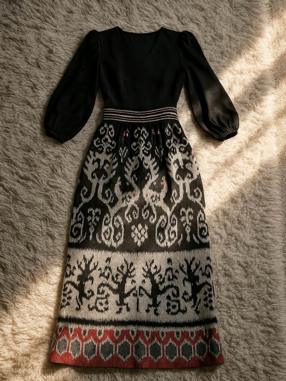 MONA DRESS TENUN - DRESS TENUN FORMAL #dresswanita #dresskondangan #dressbatik #fyppagee #rekomendasi 