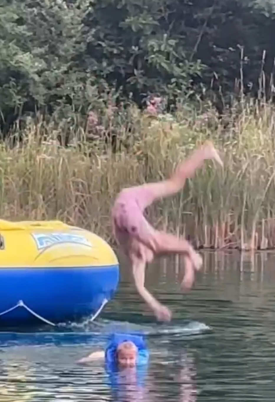 @L3v1 C00k hamming it up at The Bakers in their fun Pond! Aug 9th, 2025. #OceanaCounty #TheOC #SunmerTime