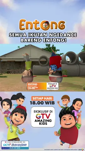 Seru abis! semua warga kampung ikut ngedance bareng Entong! ENTONG Setiap Hari pkl.18.00 WIB #GTVAmazingKids #EntongDiGTV