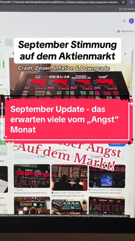Der September hat seit 1928 den Ruf als schlechtester Monat für die US-Börsen und bereits jetzt sehen wir Abverkäufe, wie sieht die aktuelle Situation wirklich aus? #aktien #september #inflation #zinsen #wirtschaft  Keine Anlageberatung oder Kaufs, Verkaufsempfehlung