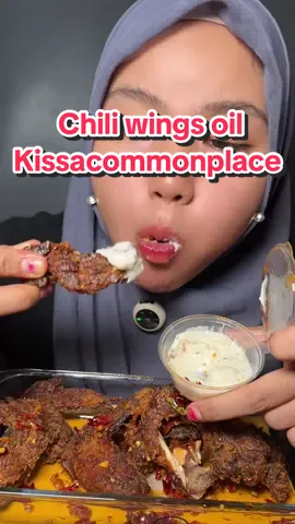 Mukbang Chili Wings oil, Chili oil home Made, dengan saos tartar yang gurih Asem 😻💘 @kissacommonplace  #mukbang #chilioil #wings #lisachan #foodvlogerjambi 
