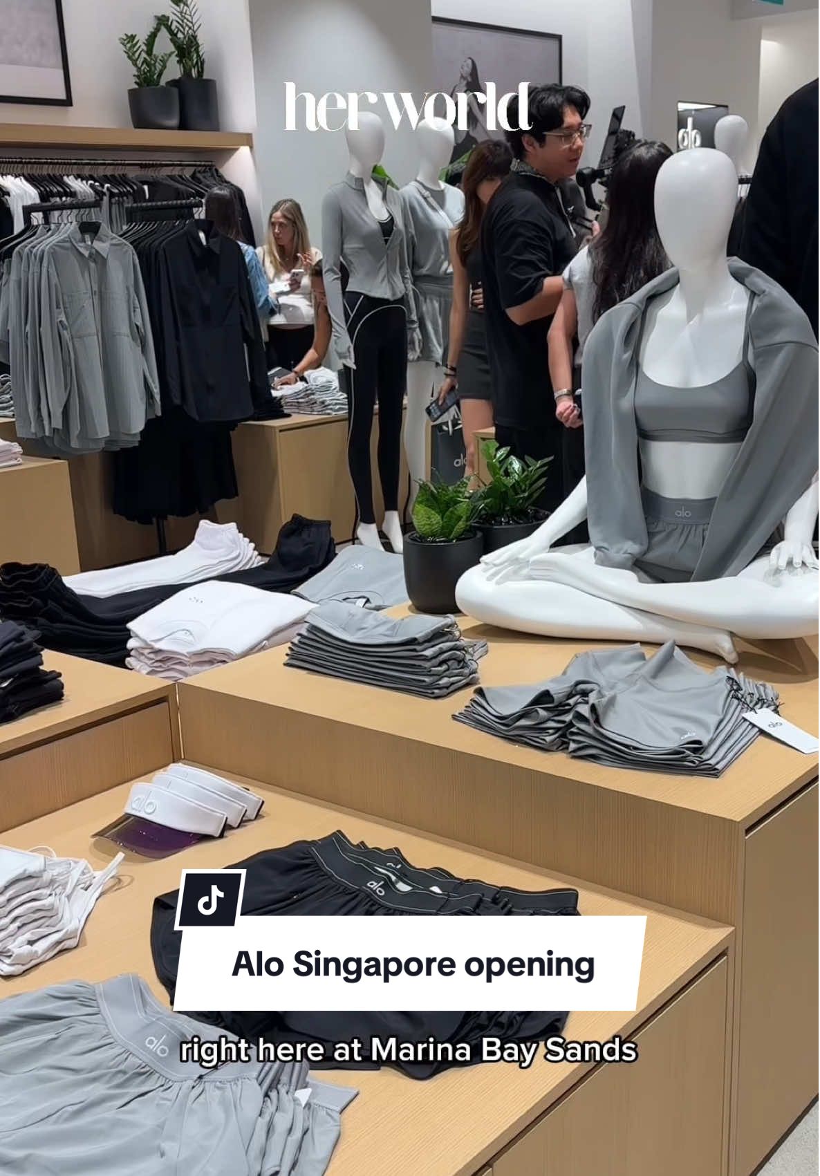 ALO has officially landed in Singapore. The globally loved fashion and lifestyle brand, best known for its elevated activewear and dedication to mind-body wellness, has opened its first store at Marina Bay Sands. Spanning over 3,000 square feet, the space is designed as a modern sanctuary—balancing sleek minimalism with warm, natural touches to create a calming escape in the heart of the city. Beyond its signature studio-to-street apparel, the Marina Bay Sands store also debuts ALO’s complete Wellness System, a range of clean beauty essentials for skin, face and hair, available exclusively in Asia.  📍Alo Singapore  Marina Bay Sands, B2-42 #HerWorldSingapore #AloYoga #Alo #alosingapore 