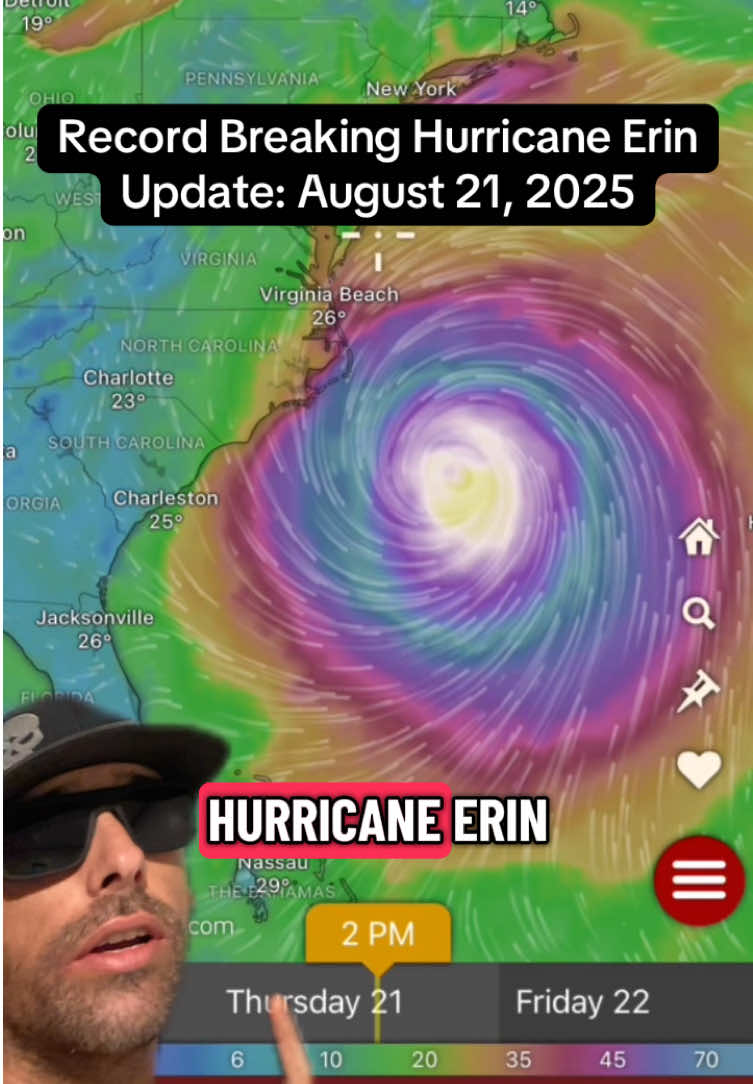 Record Breaking Hurricane Erin Update August 21, 2025 #hurricane #hurricaneerin #usa #uk #ireland 