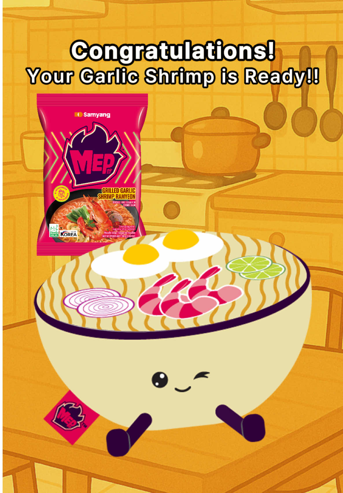 MEPpi’s Timing Challenge ⏰🍜 Complete the Garlic Shrimp to win! 🍤🔥 Comment if you got it 😎 #MEP #Samyang #Samyangfoods #game #fyp 