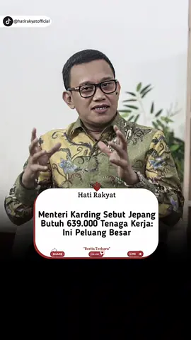 Kabur aja dulu🔥 Jepang Butuh 639.000 Tenaga Kerja, Ini Peluang Bagi PMI Jangan Dilewatkan! Dalam pertemuan dengan jajaran Kedutaan Besar Republik Indonesia (KBRI) Tokyo, Selasa (19/8/2025), Karding menyoroti praktik pengiriman PMI dengan status magang, padahal pada kenyataannya mereka bekerja penuh. “Kalau Indonesia bisa mengisi 10 persen saja, berarti ada sekitar 63.000 pekerja setiap tahun. Ini peluang besar yang tidak boleh dilewatkan. Tetapi mereka harus berangkat secara prosedural, terlatih, bersertifikat, dan yang terpenting menguasai bahasa Jepang,” ujar Karding. #hatirakyat #prabowo #kaburajadulu #kerjadijepang 